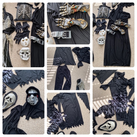 Lot of 5 Halloween Fright Costumes, Boys M & L - Picture 1 of 16